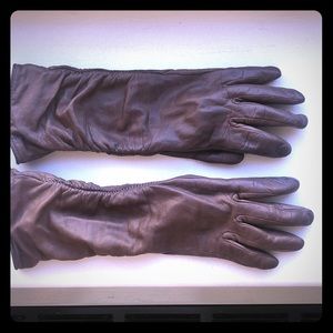 Saks Leather Gloves Lined In Cashmere